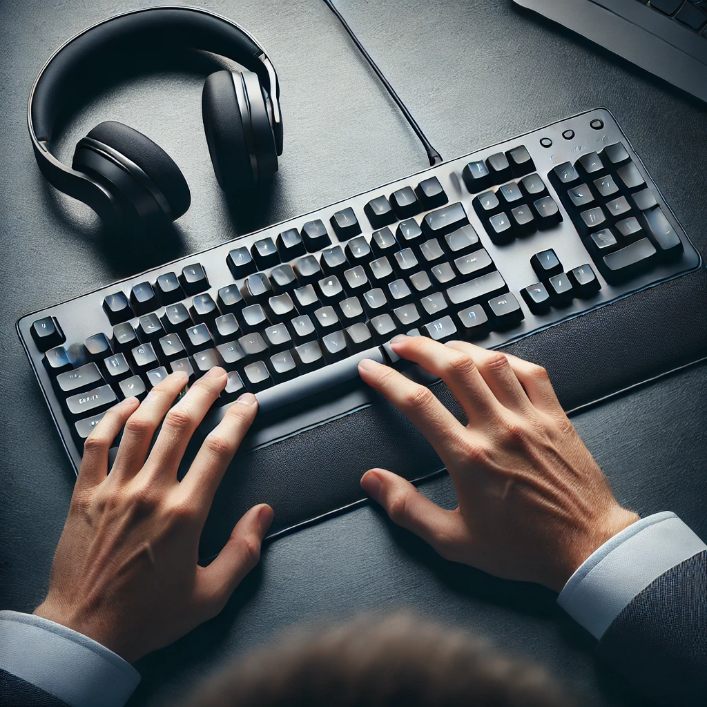 SilentKey TruForm - Ergonomic Keyboard with Whisper-Quiet Keys and Wrist Support